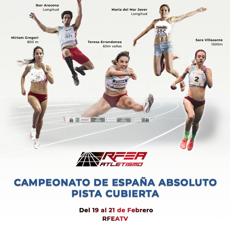 5 ATLETA PISTA ESTALIKO ESPAINIAKO TXAPELKETAREN BILA