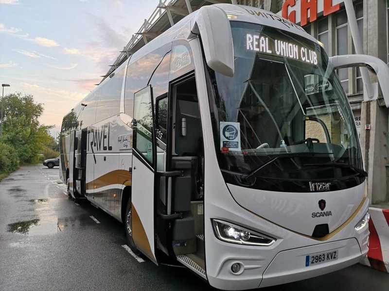 REAL UNIONEK AUTOBUSA ANTOLATU DU IGANDEAN LEZAMARA JOATEKO