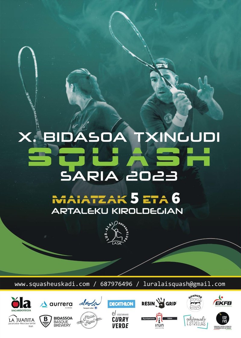 X. BIDASOA TXINGUDI SQUASH SARIA JOKATUKO DA BIHAR ETA ETZI ARTALEKUN